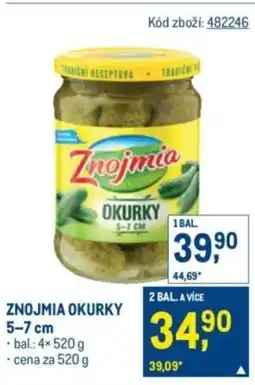 Makro Znojmia okurky 5-7 cm nabídka