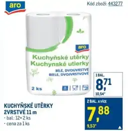 Makro Kuchyňské utěrky 2vrstvé 11 m nabídka
