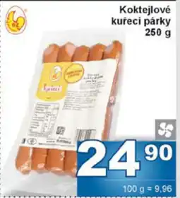 Jip Koktejlové kuřecí párky nabídka