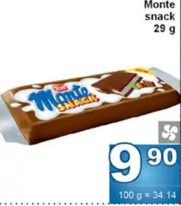 Jip Monte snack nabídka