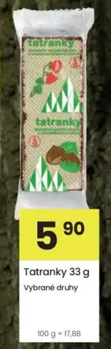 Kubík potraviny Tatranky nabídka