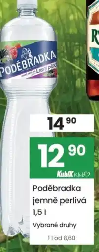 Kubík potraviny Poděbradka jemně perlivá nabídka