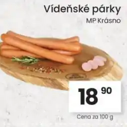 Kubík potraviny Vídeňské párky nabídka