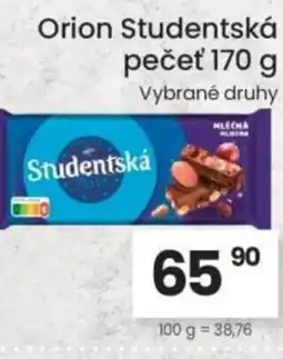 Kubík potraviny Orion Studentská pečeť nabídka