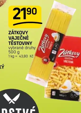 Flop Zátkovy vaječné těstoviny nabídka