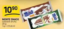 Flop Monte snack nabídka