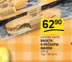 Flop Lahůdky Vavřík Bageta s pečeným masem nabídka