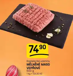 Flop Kostelecké uzeniny Mělněné maso vepřové nabídka