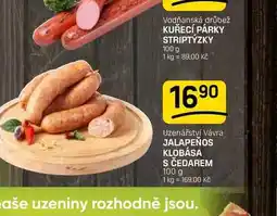 Flop JALAPEÑOS KLOBÁSA S ČEDAREM nabídka