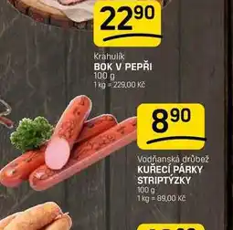 Flop KUŘECÍ PÁRKY STRIPTÝZKY nabídka