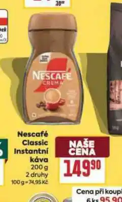 Billa Nescafé classic instantní káva nabídka