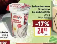 Billa Smetana ke šlehání 31% nabídka