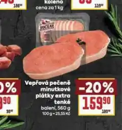 Billa Vepřová pečeně minutkové plátky extra tenké nabídka