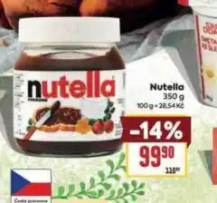 Billa Nutella nabídka