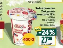 Billa Zakysaná smetana 18% nabídka