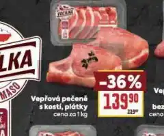 Billa Vepřová pečeně s kostí, plátky nabídka
