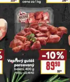 Billa Vepřový guláš porcovaný nabídka