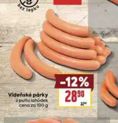 Billa Vídeňské párky nabídka