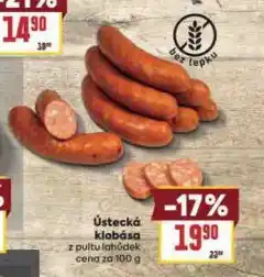 Billa Ústecká klobása nabídka