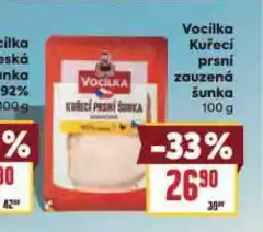 Billa Vocílkova kuřecí prsní šunka zauzená nabídka