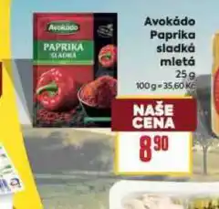 Billa Avokádo paprika sladká mletá nabídka