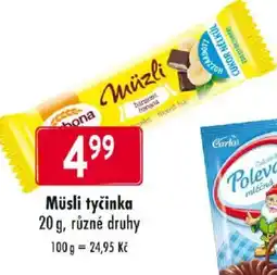 Qanto Müsli tyčinka nabídka