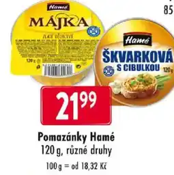 Qanto Pomazánky Hamé nabídka