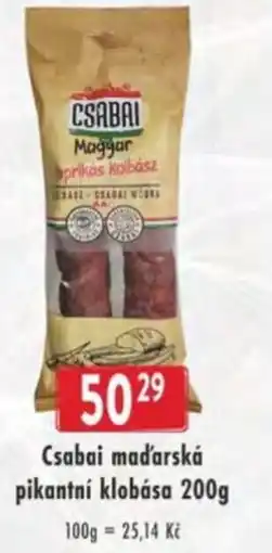 Astur&Qanto Csabai maďarská pikantní klobása nabídka