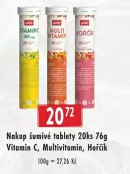 Astur&Qanto Nakup šumivé tablety 20ks Vitamin C, Multivitamin, Hořčík nabídka