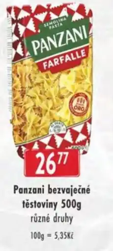 Astur&Qanto Panzani bezvaječné těstoviny nabídka