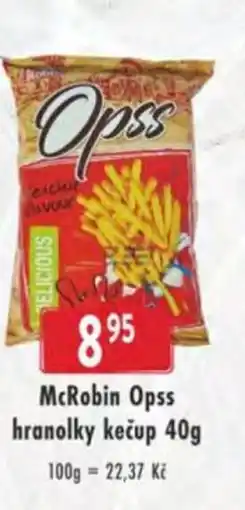 Astur&Qanto McRobin Opss hranolky kečup nabídka