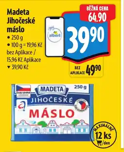 Albert Madeta Jihočeské máslo nabídka