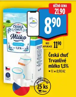 Albert Česká chuť Trvanlivé mléko 1,5% nabídka