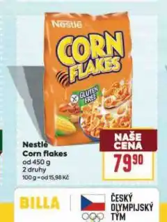 Billa Nestlé corn flakes nabídka