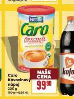 Billa Caro kávovinový nápoj nabídka