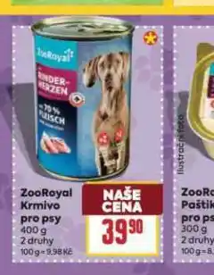 Billa Zooroyal krmivo pro psy nabídka