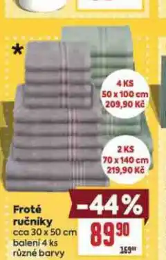 Billa Froté ručníky nabídka