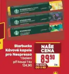 Billa Starbucks kávové kapsle pro nespresso nabídka