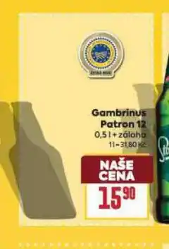 Billa Pivo gambrinus patron 12 nabídka