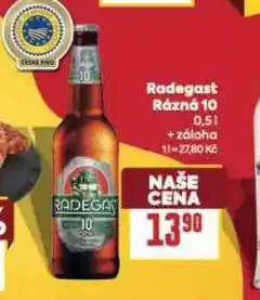 Billa Pivo radegast rázná 10 nabídka