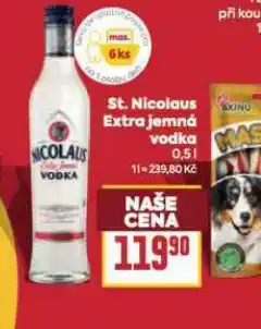 Billa St. nicopaus extra jemná vodka nabídka