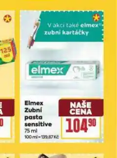 Billa Elmex zubní pasta sensitive nabídka