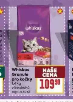 Billa Whiskas granule pro kočky nabídka