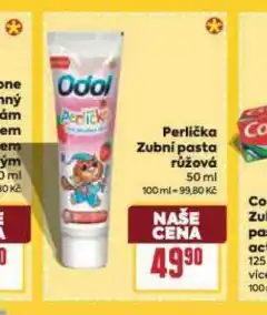 Billa Perlička zubní pasta růžová nabídka