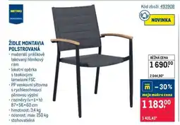 Makro ŽIDLE MONTAVIA POLSTROVANÁ nabídka