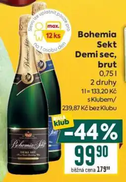 Billa Bohemia Sekt Demi sec, Brut nabídka