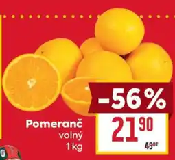 Billa Pomeranč volný nabídka