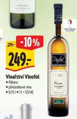 Albert Vinařství Vinofol Pálava nabídka