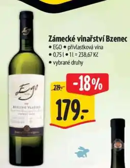 Albert Zámecké vinařství Bzenec EGO nabídka