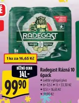 Albert Radegast Rázná 10 6pack nabídka